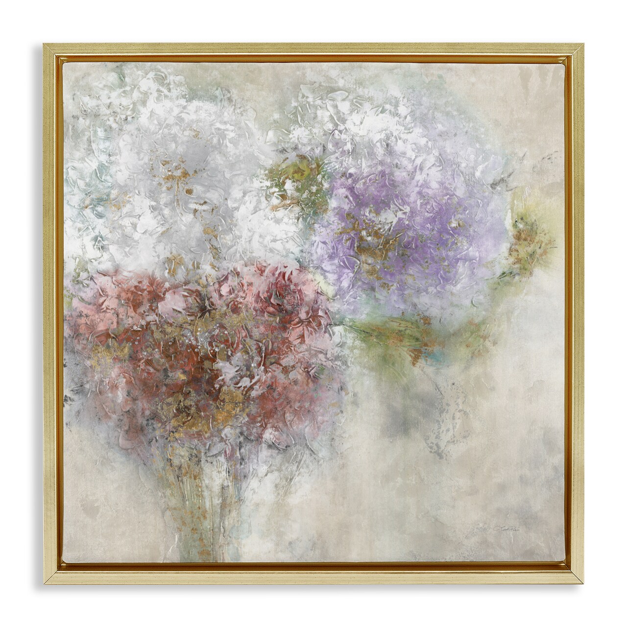 Stupell Industries Dappled Visuals Flowers Floating Frame, design by Leah Rei